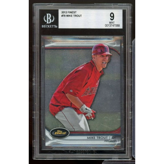 Mike Trout Card 2012 Finest #78 BGS 9