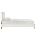 thumbnail image 3 of Modway Zahra Channel Tufted Performance Velvet Twin Platform Bed in White, 3 of 8