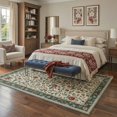 thumbnail image 5 of GENIMO 2'x3' Floral Area Rug, Machine Washable Non Slip Low Pile Rug for Entryway Front Door Kitchen Bathroom, Cream Green, 5 of 7