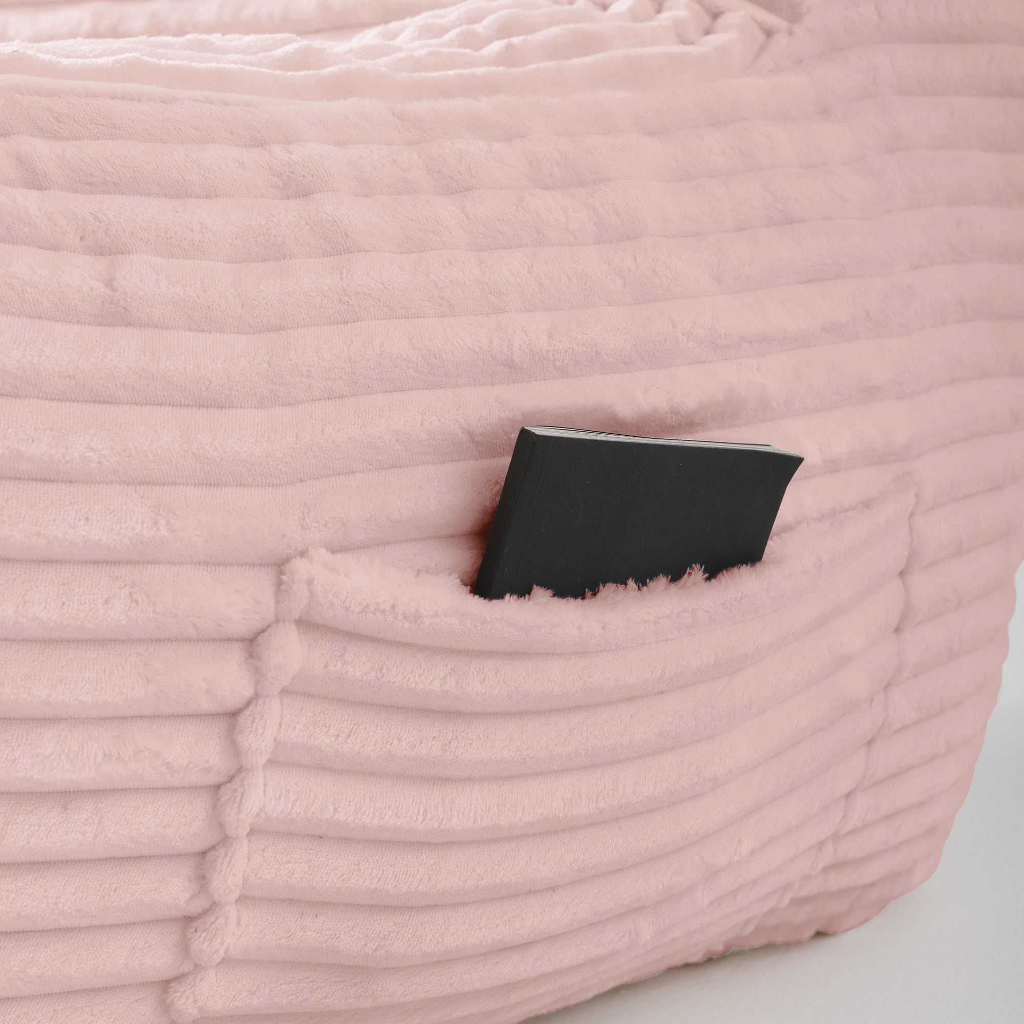 Oversized Adult Bean Bag Chair with Matching Ottoman, High Resilience Shredded Foam Ergonomic Lazy Sofa with Armrests for Gaming Reading, Ideal for Living Room Bedroom Dorm