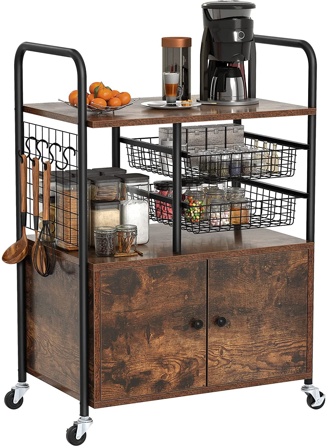 YITAHOME Kitchen Cart with Storage, Industrial Kitchen Carts for Home