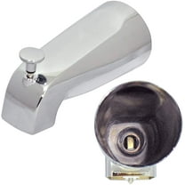 Avalon Tub Spout with Front Diverter, 1/2 inch IPS Polished Chrome. Bathroom