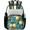Multicolor 2, variant on Vintage Flowers Clear Backpack for Stadium Events, Spring Retro Floral Transparent Plastic Bag for Games, Security Checks, Festivals, Concerts
