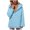Blue, variant on Fall Fashion Must Haves Womens Winter Warm Long Sleeve Solid Color Hooded Sweatshirt Tops Pullover with Pocket Women Fall Clothes