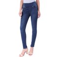 thumbnail image 4 of BodiLover, Women's, Stretchy Comfy Shaping Pull On Skinny Denim Jeans, Dark Denim, 4, 4 of 4