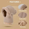 thumbnail image 7 of Uooqdmx Ski Masks Warm Hats for Women Face Mask for Cold Weather Winter Ski Mask Winter Balaclava Warm Ski Mask Hood Scarf Khaki One Size, 7 of 7