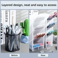 thumbnail image 3 of 3PCS Desk Pen Organizer, RETON Stationary Organizer Storage, Translucent White Pen Holder, Makeup Brush Holder Set of 2 Large and 1 Small for Office  Home Supplies, 3 of 7