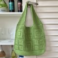 thumbnail image 2 of Bolsos de mano casuales y delgados para mujer, bolsos y carteras de diseñador de lujo, novedad de 2023, bolso de hombro con decoración hueca de punto de nailon, 2 of 5