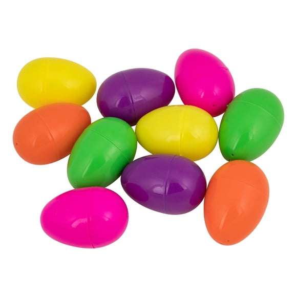 Northlight 10ct Assorted Multicolored Fillable Easter Eggs 3"