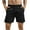 Black., variant on Akafmk Mens Athletic Shorts Solid Color Gym Breathable Elastic Waist with Pockets Shorts Pants S