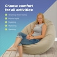 thumbnail image 4 of Monogrammed Cotton 36x36x40" Large Bean Bag Chair - w/Polystyrene Beads and CertiPUR Foam Filled Bean Bag for Adults, Teens and Kids - Forest Green, 4 of 10