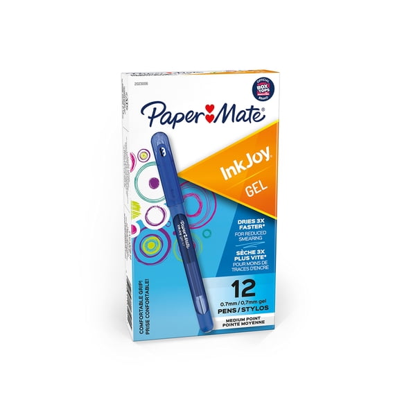Plumas de Gel Paper Mate InkJoy Punta Media 0.7mm con Tapa Paquete de 14
