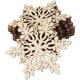 thumbnail image 1 of Adornos decorativos colgantes de copo de nieve de madera con cuerda, disco de madera sin terminar, paquete de 10, 1 of 5
