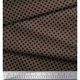 thumbnail image 2 of Soimoi Brown Velvet Fabric Square Geometric Print Fabric by Yard 58 Inch Wide, 2 of 3