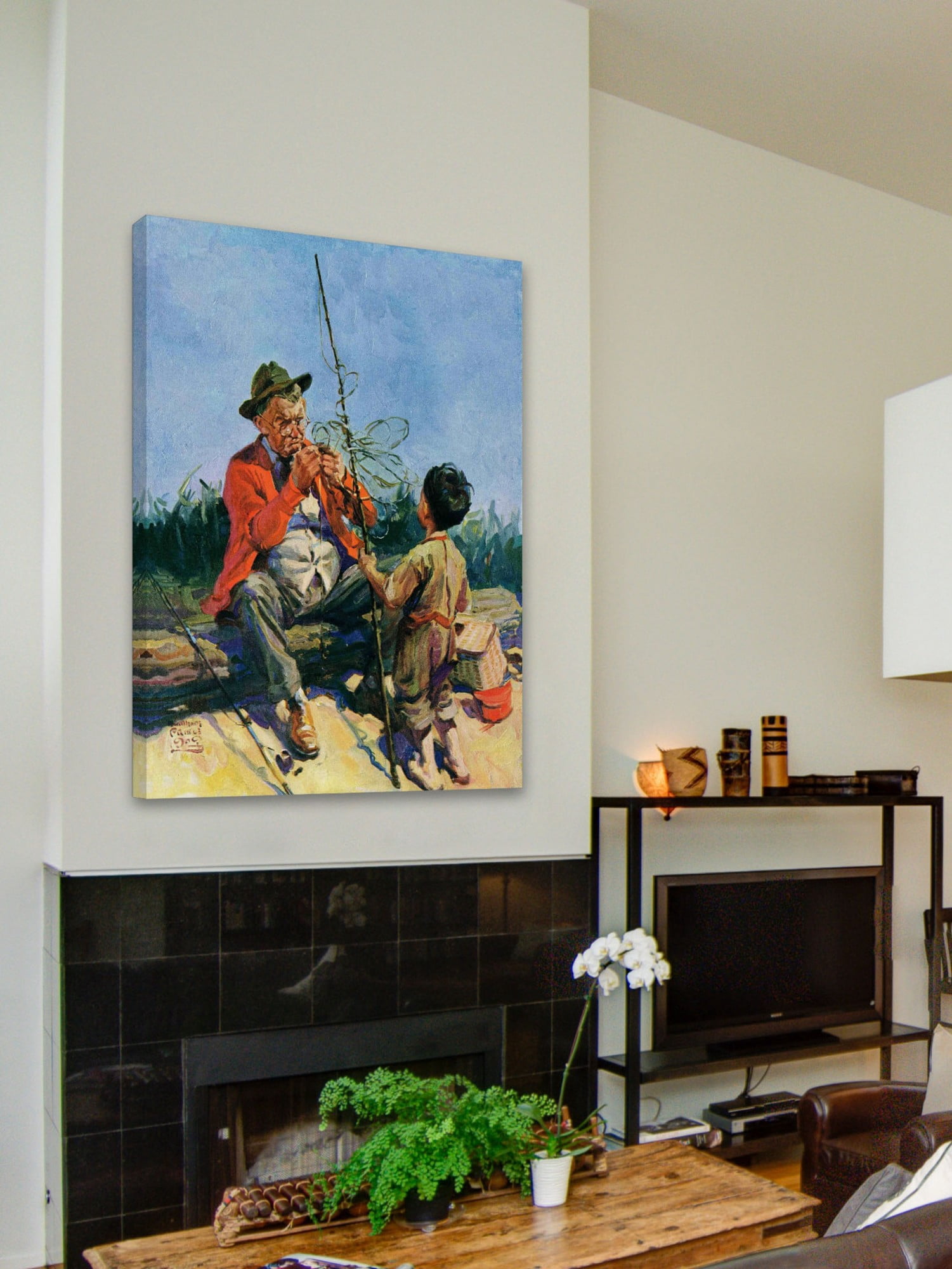 Marmont Hill Tangled Fishing Line by WM. Meade Prince Painting Print on Canvas