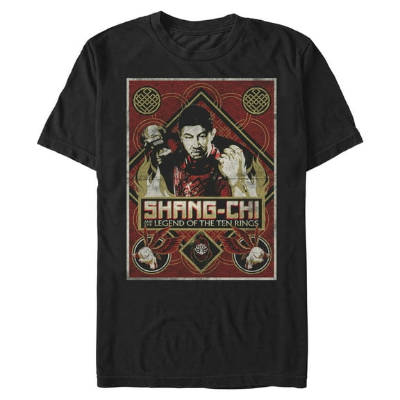 Men's Marvel Shang-Chi and the Legend of the Ten Rings Distressed Poster  Graphic Tee Black Large