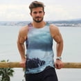 thumbnail image 5 of Rocae Lighthouse in a Stormy Sea for Men's Workout Tank Top Men's Running Tank Top Dry Fit Athletic Workout Tank Tops4X-Large, 5 of 9