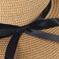 thumbnail image 4 of Visland Sun Hats for Women UV Protection Wide Brim UPF 50 Foldable Floppy Straw Beach Hat with Strap, 4 of 6