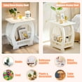 thumbnail image 3 of PinkSheep 18" Small Coffee Table End Table Bedside Table Nightstand with Storage Shelf for Living Room Bedroom, White, 3 of 7