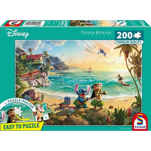 Disney Puzzle 200 pcs Thomas Kinkade Lilo and Stich