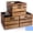 Brown, variant on 3 Pack Large Wood Crates Box for Storage 16 x 12 x 9.5 Inches Unassembled Wooden Milk Crates with Handle Decorative Nesting Box for Winter Display Rustic DIY Office Home Retail Art Craft
