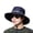 Navy Blue, variant on Men Outdoor Hat Sunscreen Wide Brim Flat Top Round Letter Print Anti-UV Windproof Strap Hollow Out Men Fisherman Hat Headwear ,Gift