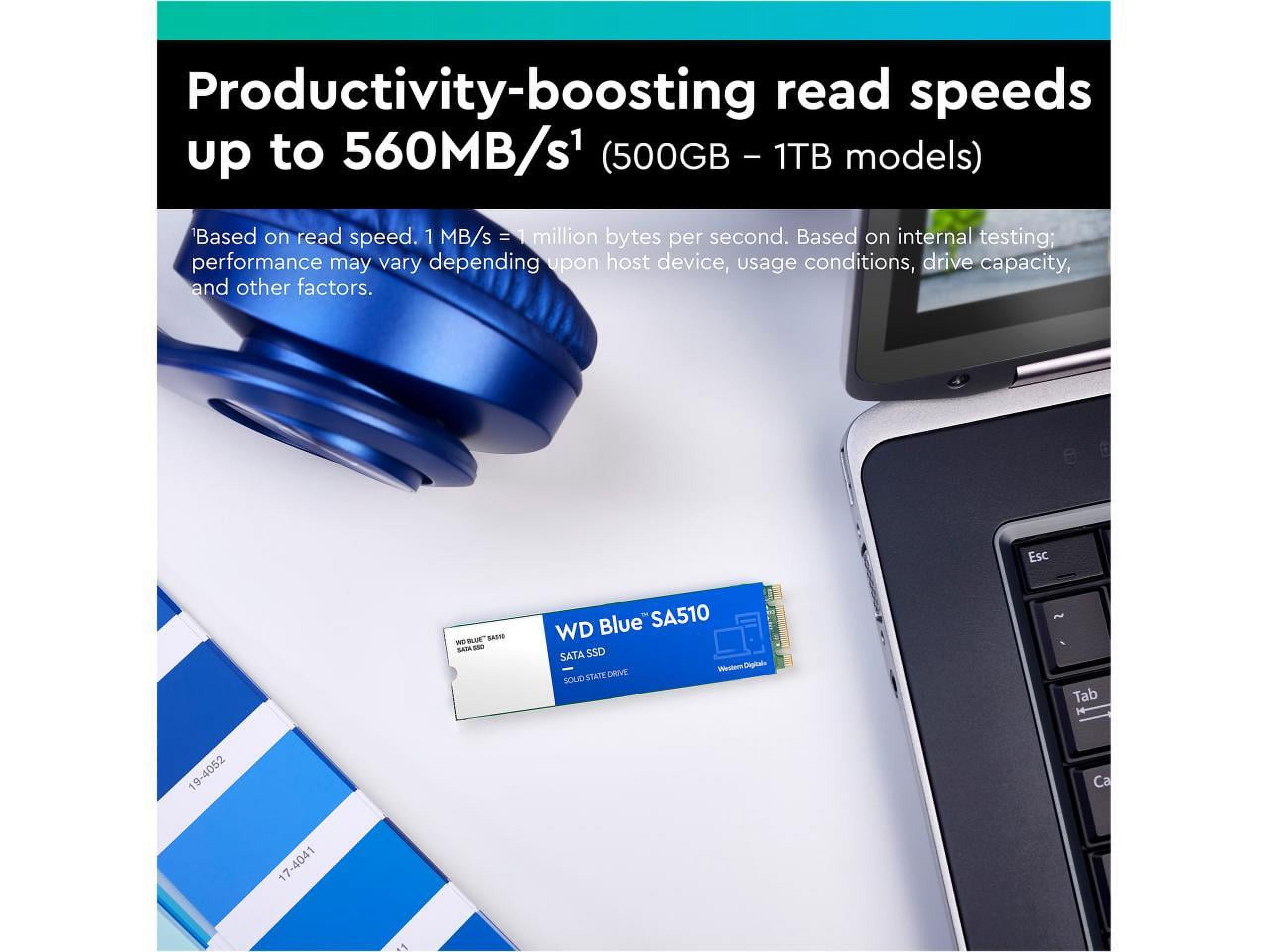 Western Digital 1TB WD Blue SA510 SATA SSD, Internal M.2 Western Digital 1TB WD Blue SA510 SATA SSD, Internal M.2