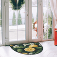 thumbnail image 2 of CURLYOOT Lemon Fruit Half Round Door Mat, Indoor Outdoor Entrance Rug, Green Leaves Semi Circular Area Rug, Non Slip Washable Absorbent Doormat, Laundry Room Rug 40'' x 63'', 2 of 7