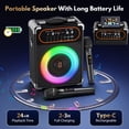 thumbnail image 6 of JYX Karaoke Machine for Adults, Home Karaoke Speaker System with 2 Microphones, Portable Bluetooth Speaker with DJ Lights, Reverb Adjustment, S68, 6 of 11