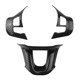 thumbnail image 1 of 3 piezas/juego de pegatinas decorativas para volante de automóvil aptas para 2008 208 308 2014-2018 Fibra de carbono, 1 of 5