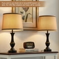 thumbnail image 3 of NATYSWAN Lampshades Set of 2, Medium Fabric Lampshades for Table Lamps, Floor Lamps, 13" Top x 11" Bottom x 10" High (Spider Fitter), Harp Holder Included, 3 of 9