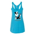 thumbnail image 2 of If It's Not a Border Collie It's Just a Dog Gift | Womens Dog Lover Premium Tri-Blend Racerback Tank Top, Vintage Turquoise, Medium, 2 of 3