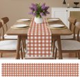 thumbnail image 6 of Red Buffalo Plaid Table Runner 70 Inches Long,Farmhouse Checkered Boho Vintage Cotton Linen Table Runners Dresser Scarves,Fabric Tabletop Scarf Furniture Cover for Home Dinner Party 13"x70", 6 of 9