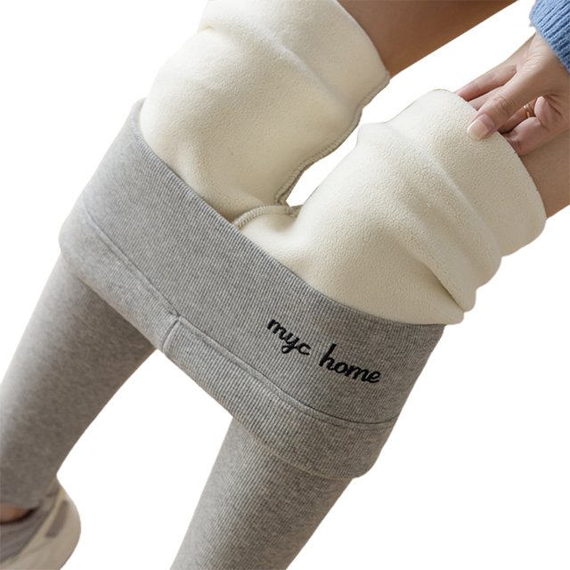 Forro Polar Para Mujer, Mallas Gruesas Elásticas De Cintura Alta, Pantalones De Yoga Cálidos Térmicos Para Invierno, Pantalones Para Senderismo Y Correr Vogacara HA046738-02