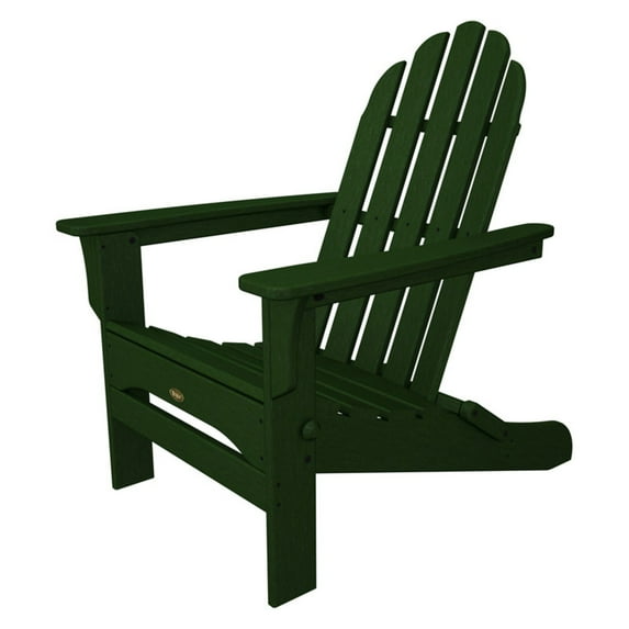 Trex Outdoor Furniture Cape Cod 3-Piece Folding Adirondack Chair Set with Side Table