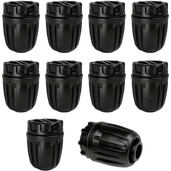 1/2 Inch Drip Irrigation Fittings End Caps, 10 Pack End Plugs for (1/2" ID x 0.6-0.63" OD)16mm DripTubing Connectors, Barbed Locked End Cap Connectors for Garden Watering System Drip Line