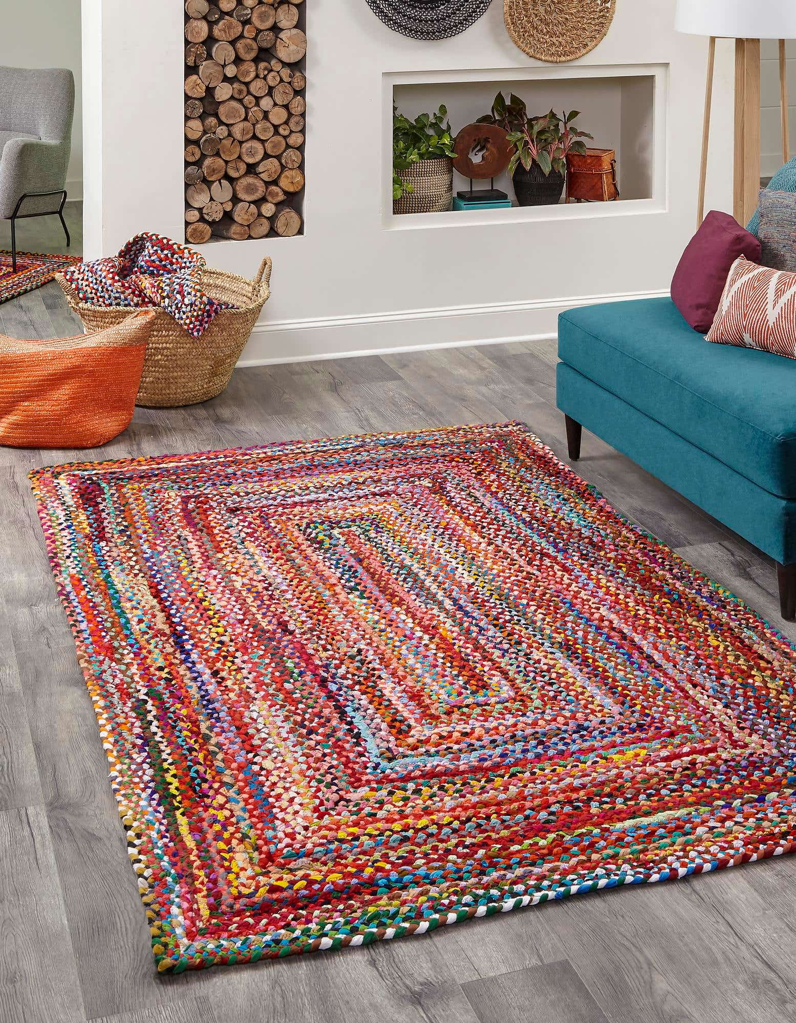 Unique Loom Braided Chindi Area Rug or Runner