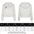 thumbnail image 2 of Cárdigan Sudadera recortada para mujer, sudadera con capucha de manga larga de Color sólido, ropa de calle para primavera y otoño Cgtredaw Blanco T M para Mujer, 2 of 9