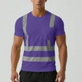 thumbnail image 2 of Mens Hi Vis Safety Shirt 2025 Short Sleeve Reflective Work Tee Lightweight Moisture Wicking Quick Dry Mesh High Visibility Construction Shirt Outdoor Utility Top, 2 of 8