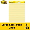 thumbnail image 3 of Post-it Super Sticky Easel Pad, 25" x 30", Yellow With Blue Lines, Pad Of 30 Sheets, 3 of 7