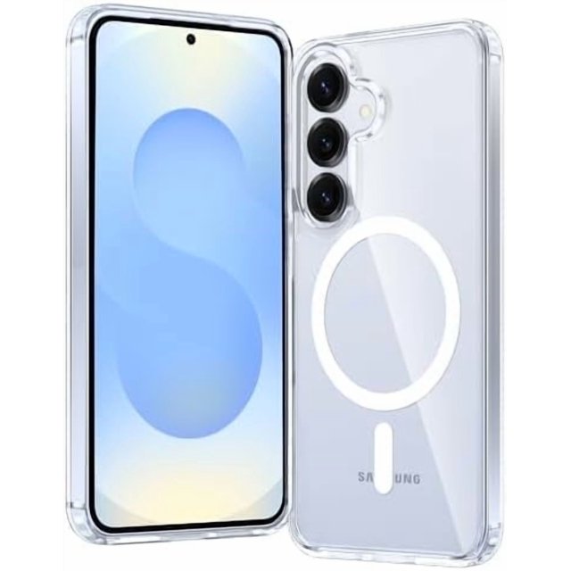 KOMI for Samsung Galaxy S25-Plus Case: Military Grade Drop Protection Anti Yellowing Cell Phone Cover - Rugged Shockproof Protective Bumper Transparent Cases Clear Magnetic