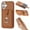 Brown, variant on Wallet Phone Case Compatible with iPhone 16 Plus,With 360° Rotatable Finger Ring Holder Kickstand,Card Slots,PU Leather Shockproof Anti-fall Heavy Duty Rugged Phone Case,Brown