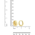 thumbnail image 2 of Brilliance Fine Jewelry Women's Oval Hoop in 14KT Gold Plated Sterling Silver, 2 of 4