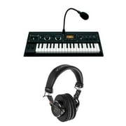 Korg Micro XL+ Synthesizer/Vocoder, 37 Velocity Sensitive Mini Keys, 16 Channel Vocoder with H&A Versa Professional Field and Studio Monitor Headphones