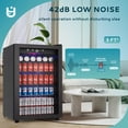 thumbnail image 5 of EUHOMY 145 Can Beverage Refrigerator and Wine Cooler with Glass Door with Adjustable Shelves, 5 of 8
