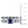 thumbnail image 2 of Everly Women's Created Sapphire 10k White Gold Bridal Set, 2 of 7