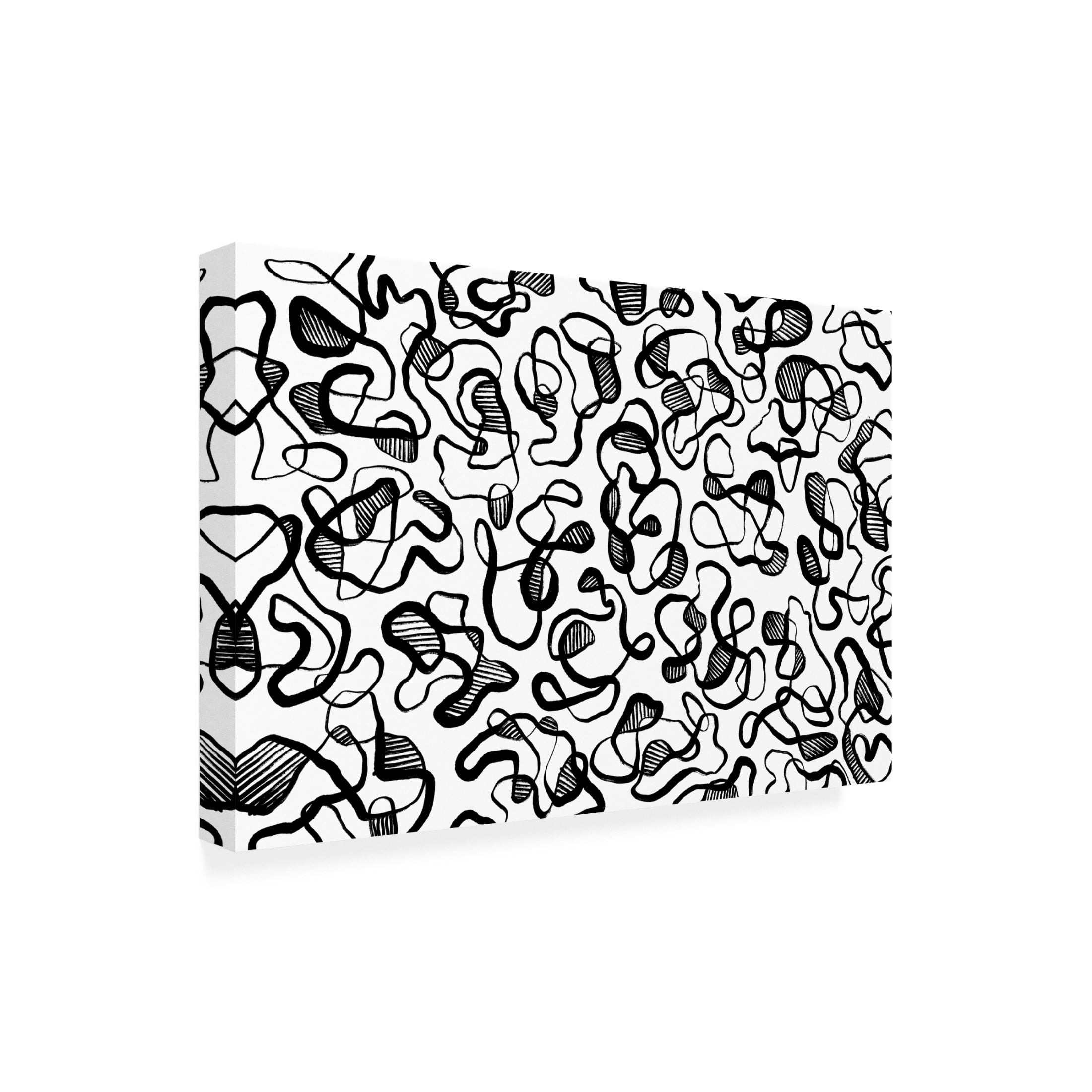 Canvas Wall Art - Treechild 'Abstract Thin Lines Pattern' Wall Art for Living Room, Bedroom, or Office D?cor by Trademark Fine Art - 24 x 16 Inches
