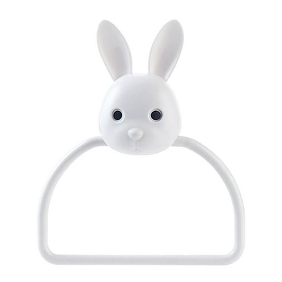 FELTECHELECTR 1Pcs Towel Rack Hand Towel Stand Hygienic Towel Holding for Homeowners White ABS