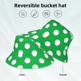 thumbnail image 2 of Balery Green And White Polka Dot Sombreros para el sol para hombre y mujer, sombrero de pescador con UPF 50+, 2 of 6