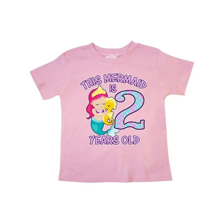 

Inktastic This Mermaid is 2 years old Gift Toddler Toddler Girl T-Shirt